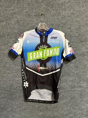 DNA Cycling Jersey Mens Medium Multicolor Cache Gran Fondo Full Zip Pockets